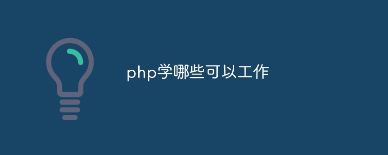 php学哪些可以工作-第1张图片-海印网