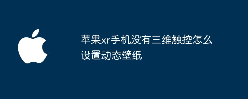 苹果xr手机没有三维触控怎么设置动态壁纸-第1张图片-海印网