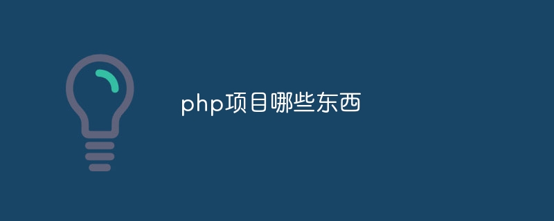 php项目哪些东西-第1张图片-海印网