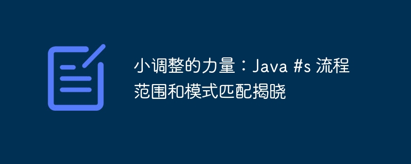 小调整的力量：Java #s 流程范围和模式匹配揭晓-第1张图片-海印网