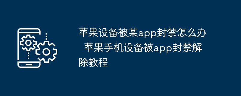 苹果设备被某app封禁怎么办 苹果手机设备被app封禁解除教程-第1张图片-海印网