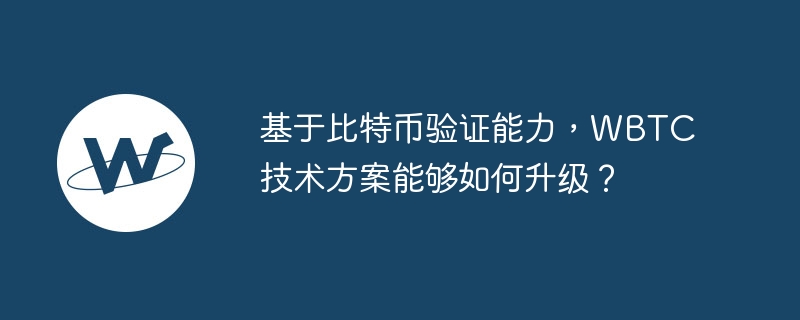 基于比特币验证能力，WBTC技术方案能够如何升级？-第1张图片-海印网