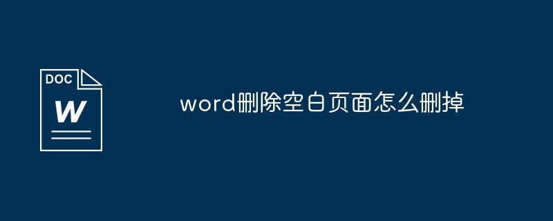 word删除空白页面怎么删掉-第1张图片-海印网