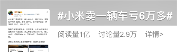 小米卖一辆车亏6万 那你不买岂不是替他省钱？-第5张图片-海印网