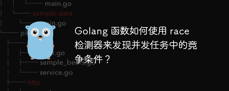 Golang 函数如何使用 race 检测器来发现并发任务中的竞争条件？