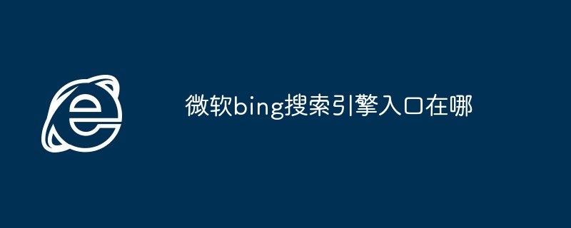 微软bing搜索引擎入口在哪-第1张图片-海印网