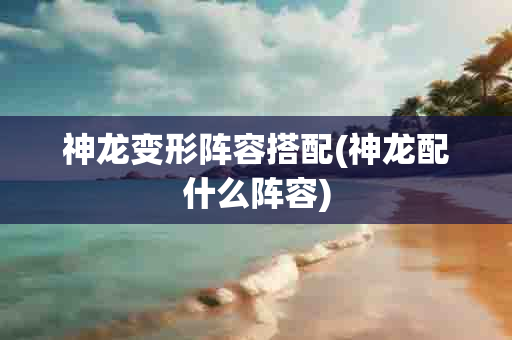 神龙变形阵容搭配(神龙配什么阵容)-第1张图片-海印网