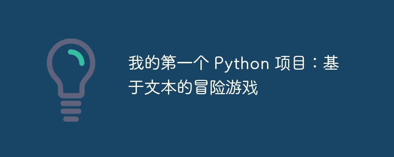 我的第一个 Python 项目：基于文本的冒险游戏-第1张图片-海印网