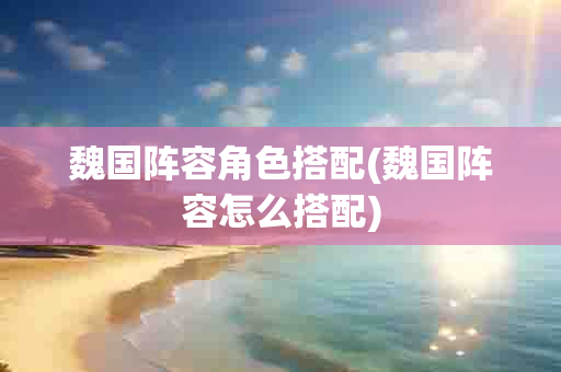 魏国阵容角色搭配(魏国阵容怎么搭配)-第1张图片-海印网