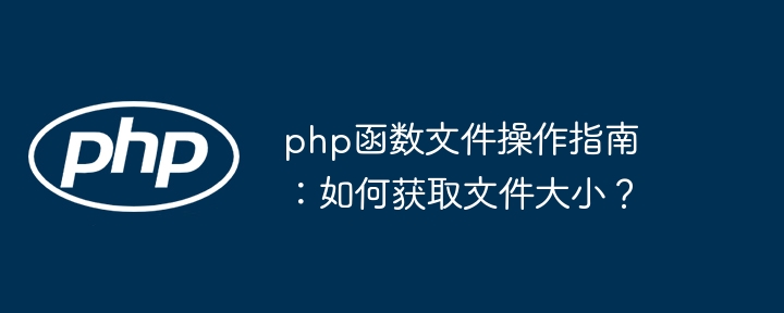 php函数文件操作指南：如何获取文件大小？-第1张图片-海印网