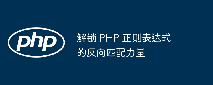 解锁 PHP 正则表达式的反向匹配力量-第1张图片-海印网