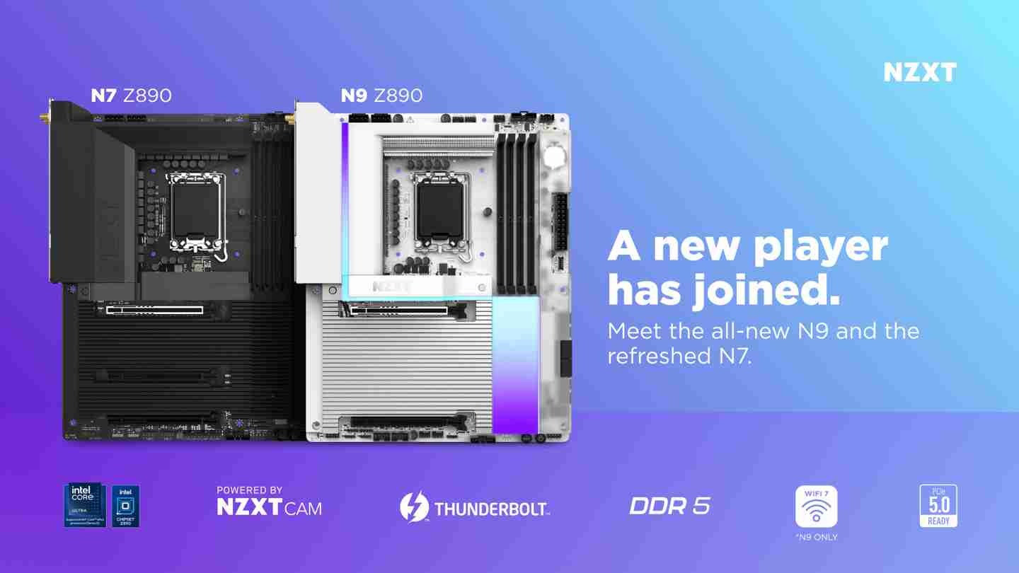 恩杰 NZXT 推出 N9、N7 两款 Z890 主板，2025 年一季度上市-第1张图片-海印网