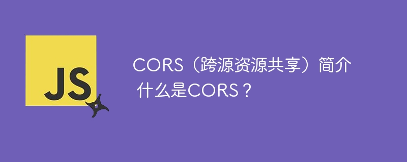 CORS（跨源资源共享）简介 什么是CORS？-第1张图片-海印网