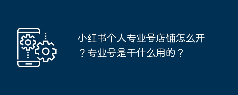 小红书个人专业号店铺怎么开？专业号是干什么用的？-第1张图片-海印网