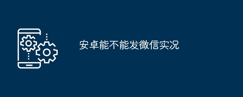 安卓能不能发微信实况-第1张图片-海印网