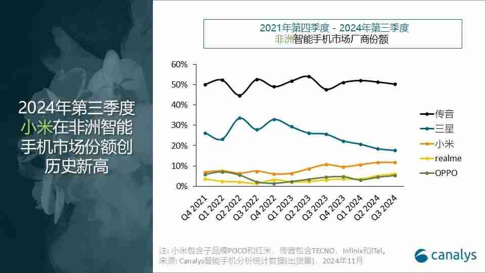 Canalys：2024年第三季度，非洲智能手机同比增长3%-第2张图片-海印网