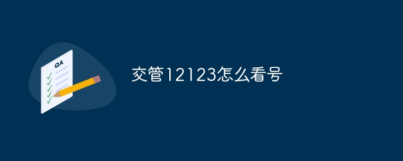 交管12123怎么看号