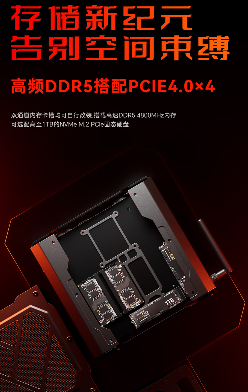 天钡游刃 X 迷你主机 GODX 开启预售：AMD Ryzen 9 6900HX 处理器 + RX 6600LE 8G 独显，首发 3279 元-第6张图片-海印网