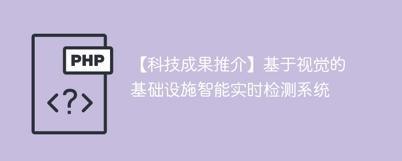 【科技成果推介】基于视觉的基础设施智能实时检测系统-第1张图片-海印网