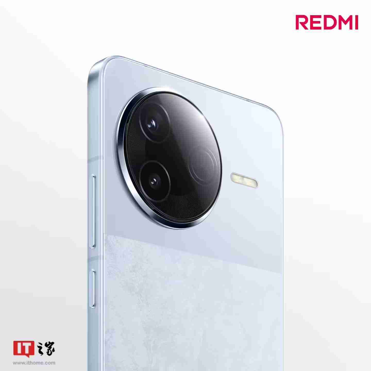 小米REDMI K80标准版手机独有配色“汐月蓝”亮相：2.5D立边设计、哑光金属边框-第4张图片-海印网