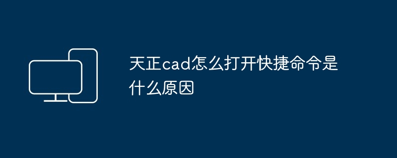 天正cad怎么打开快捷命令是什么原因-第1张图片-海印网