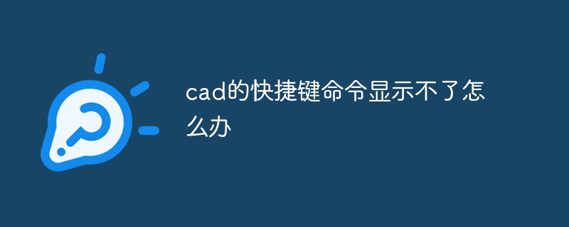 cad的快捷键命令显示不了怎么办