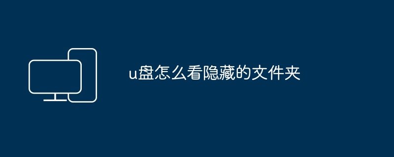 u盘怎么看隐藏的文件夹