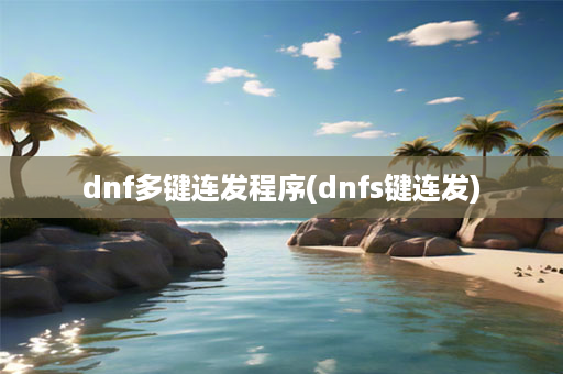 dnf多键连发程序(dnfs键连发)