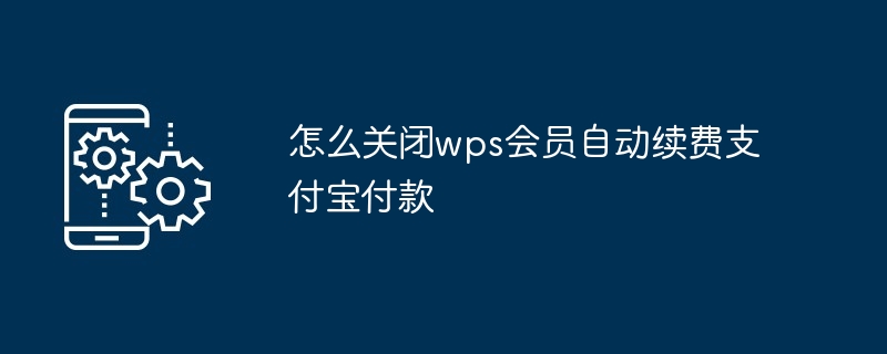 怎么关闭wps会员自动续费支付宝付款-第1张图片-海印网