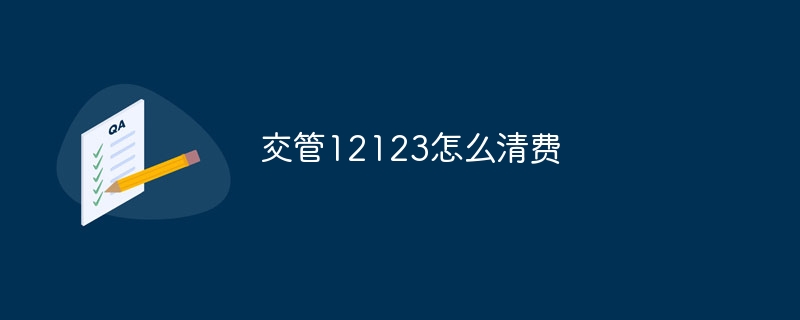 交管12123怎么清费