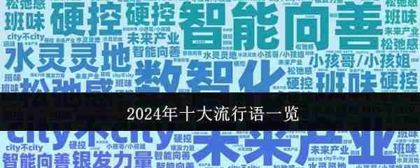 2024年十大流行语一览-第1张图片-海印网