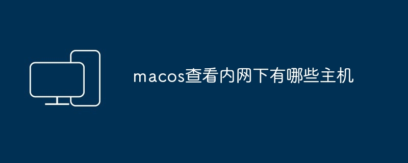 macos查看内网下有哪些主机-第1张图片-海印网