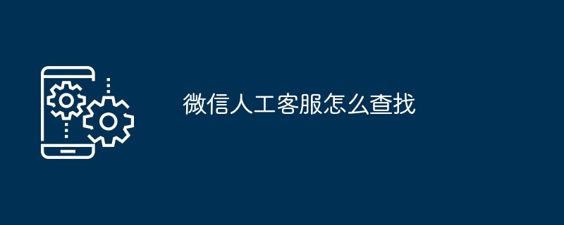 微信人工客服怎么查找-第1张图片-海印网