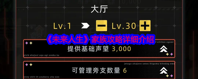 《未来人生》家族攻略详细介绍-第1张图片-海印网