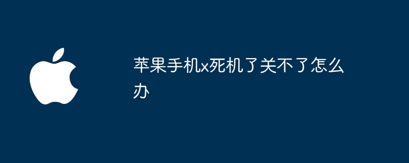 苹果手机x死机了关不了怎么办-第1张图片-海印网