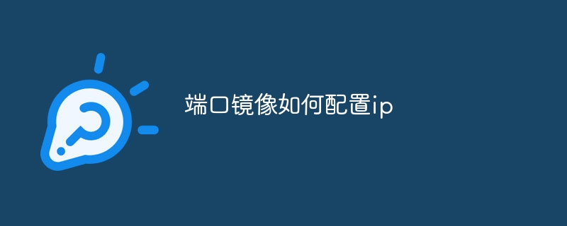 端口镜像如何配置ip