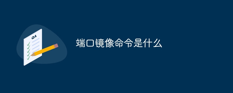 端口镜像命令是什么-第1张图片-海印网