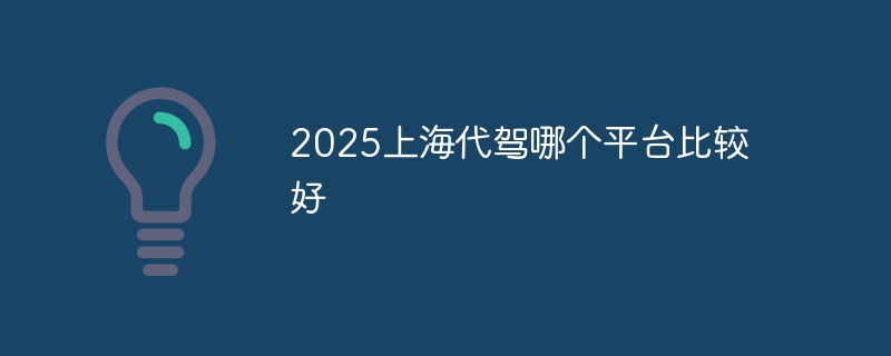 2025上海代驾哪个平台比较好-第1张图片-海印网