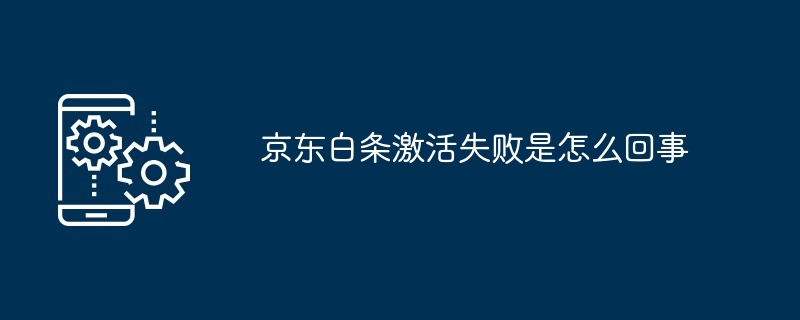 京东白条激活失败是怎么回事