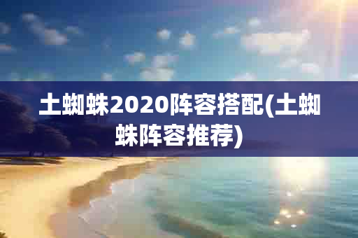 土蜘蛛2020阵容搭配(土蜘蛛阵容推荐)