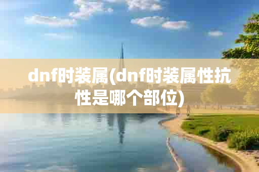 dnf时装属(dnf时装属性抗性是哪个部位)