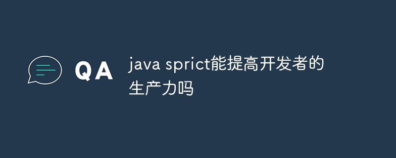 java sprict能提高开发者的生产力吗-第1张图片-海印网