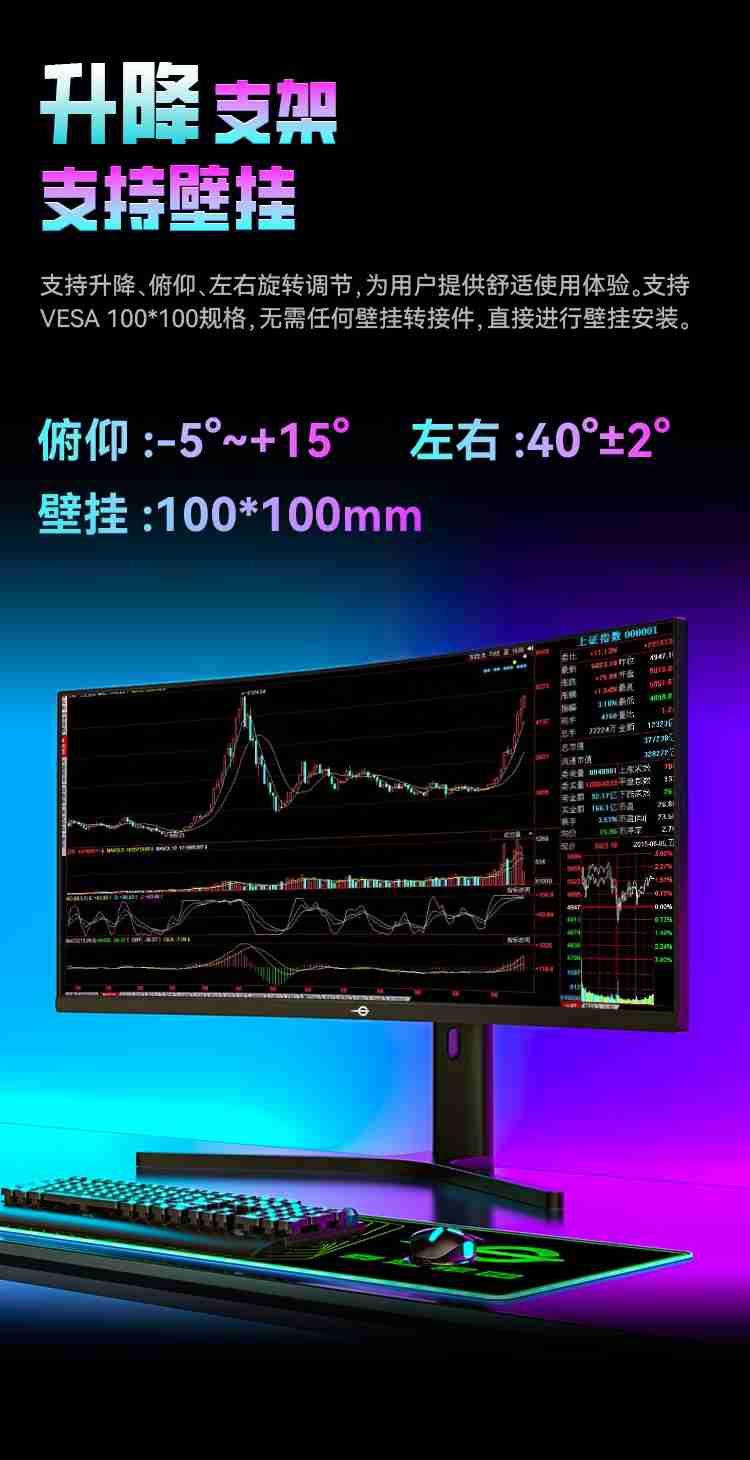 泰坦军团 34 英寸 C34A1R 显示器上市：带鱼屏设计、165Hz 高刷，首发 1199 元-第6张图片-海印网