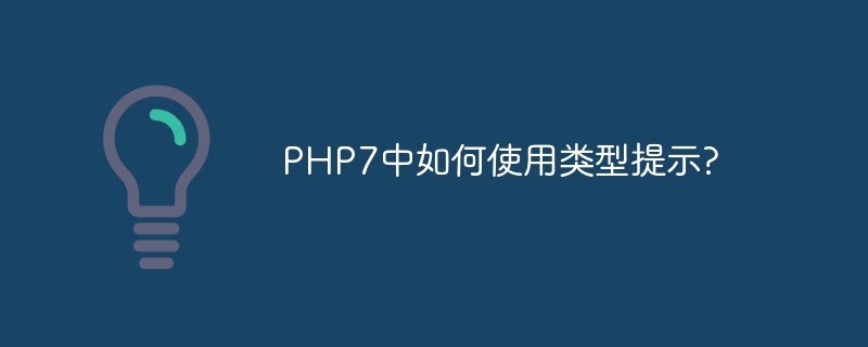 PHP7中如何使用类型提示?-第1张图片-海印网