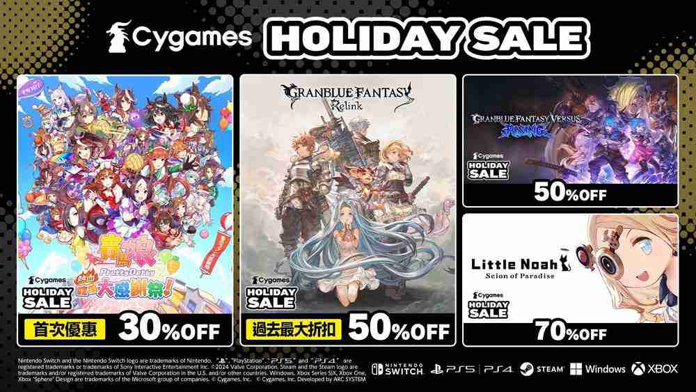 “Cygames Holiday Sale”举办中！