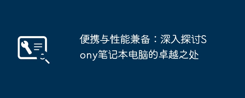 便携与性能兼备：深入探讨Sony笔记本电脑的卓越之处-第1张图片-海印网