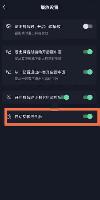 抖音自动旋转进全屏设置方法-第3张图片-海印网