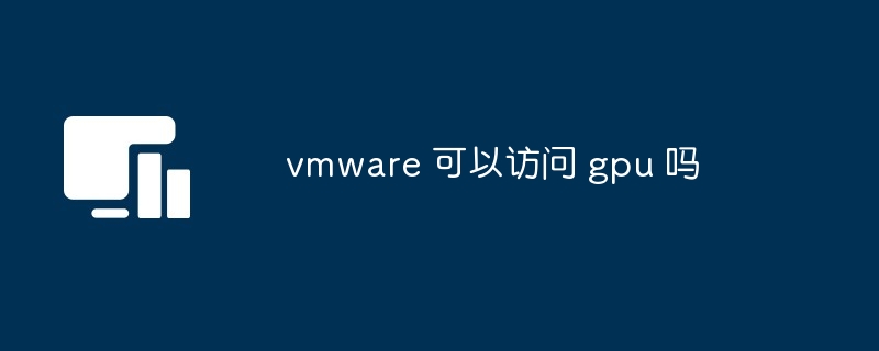 vmware 可以访问 gpu 吗