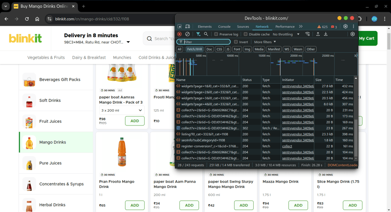 使用 DevTools 和 HAR 文件抓取数据-第4张图片-海印网