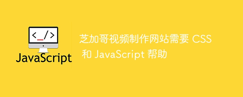 芝加哥视频制作网站需要 CSS 和 JavaScript 帮助